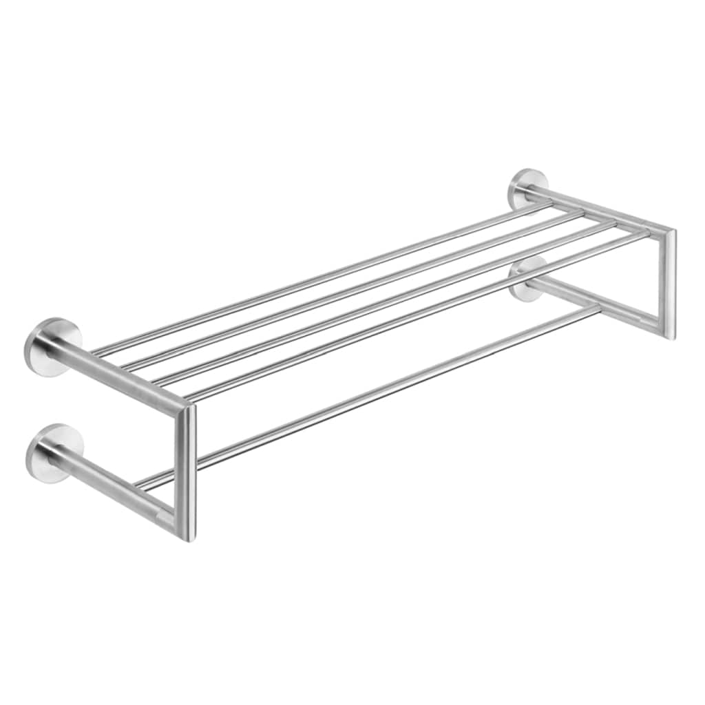 Brillantbad BEO Doppelhandtuchhalter Edelstahl matt 655x160x225 mm f&uuml;r Bad & K&uuml;che >> zum Bohren 