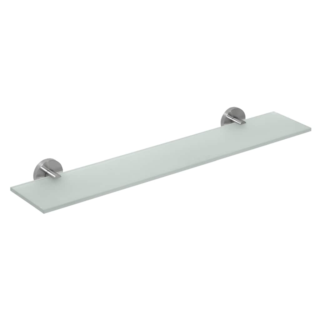 Brillantbad BEO Glasablage Edelstahl matt 600x55x130 mm f&uuml;r Bad & K&uuml;che >> zum Bohren 