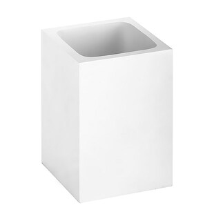 Brillantbad MAXIMA Glashalter Polyresin Weiß 75x115x75 mm für Bad & Küche >> Freistehend anwendbar 