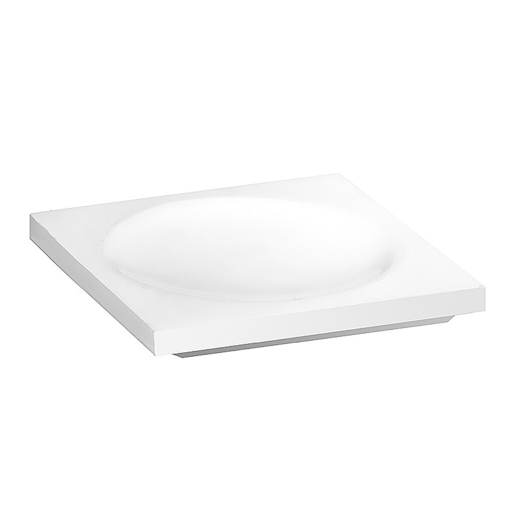 Brillantbad MAXIMA Seifenablage Polyresin Wei&szlig; 95x15x95 mm f&uuml;r Bad & K&uuml;che >> Freistehend anwendbar 