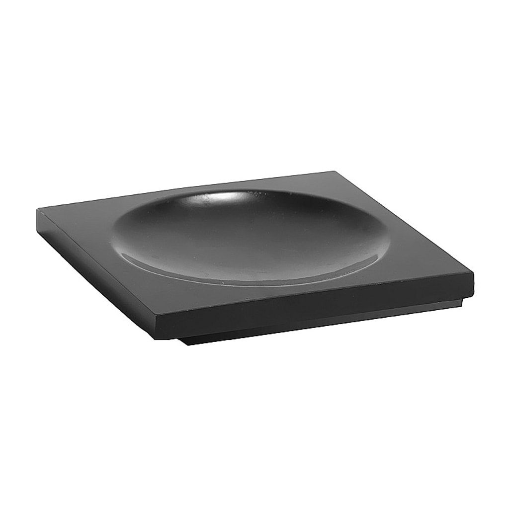 Brillantbad MAX Seifenablage Polyresin Schwarz 95x15x95 mm f&uuml;r Bad & K&uuml;che >> Freistehend anwendbar 