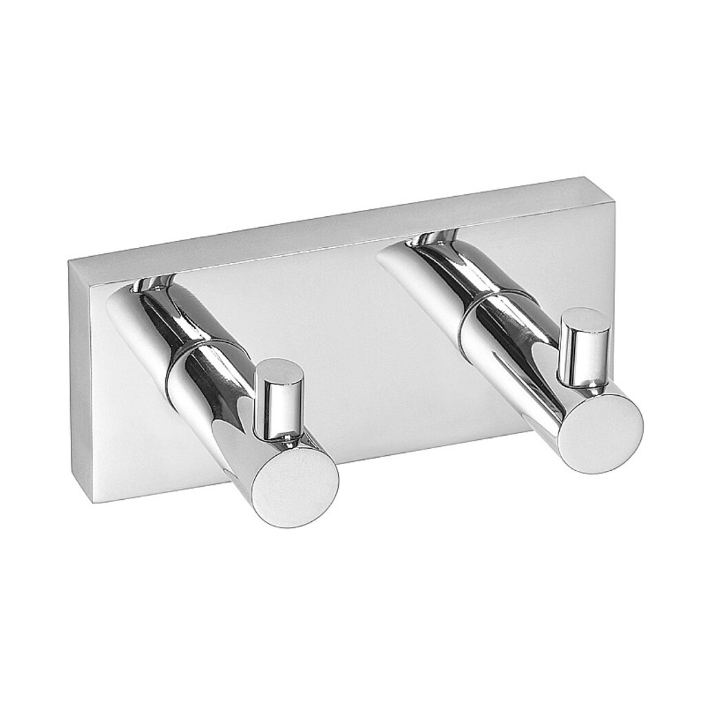 Brillantbad META Doppelhaken Messing Chrom poliert 120x55x50 mm für Bad & Küche >> zum Bohren oder Kleben*