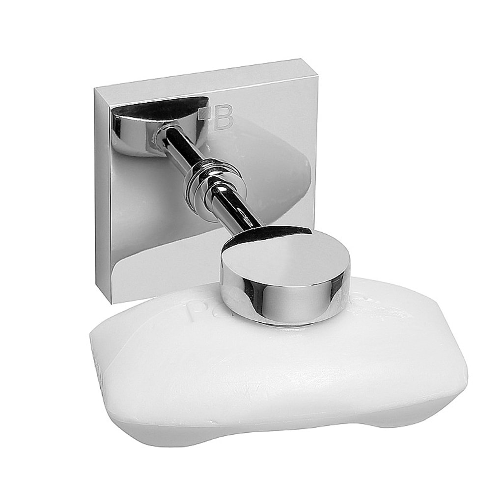 Brillantbad META Magnetseifenhalter Messing Chrom poliert 55x55x70 mm f&uuml;r Bad & K&uuml;che >> zum Bohren oder Kleben* 