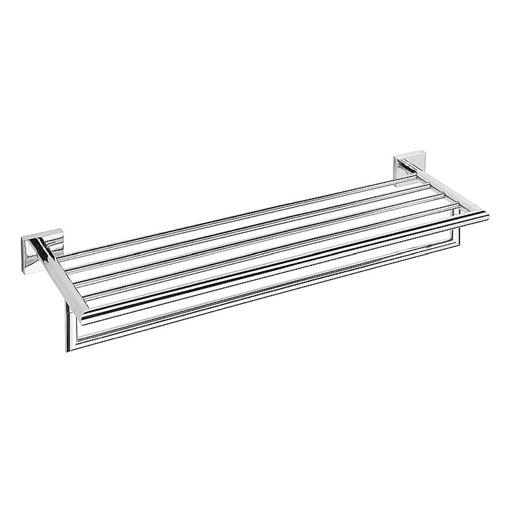 Brillantbad META Handtuchablage Messing Chrom poliert 655x100x215 mm für Bad & Küche >> zum Bohren