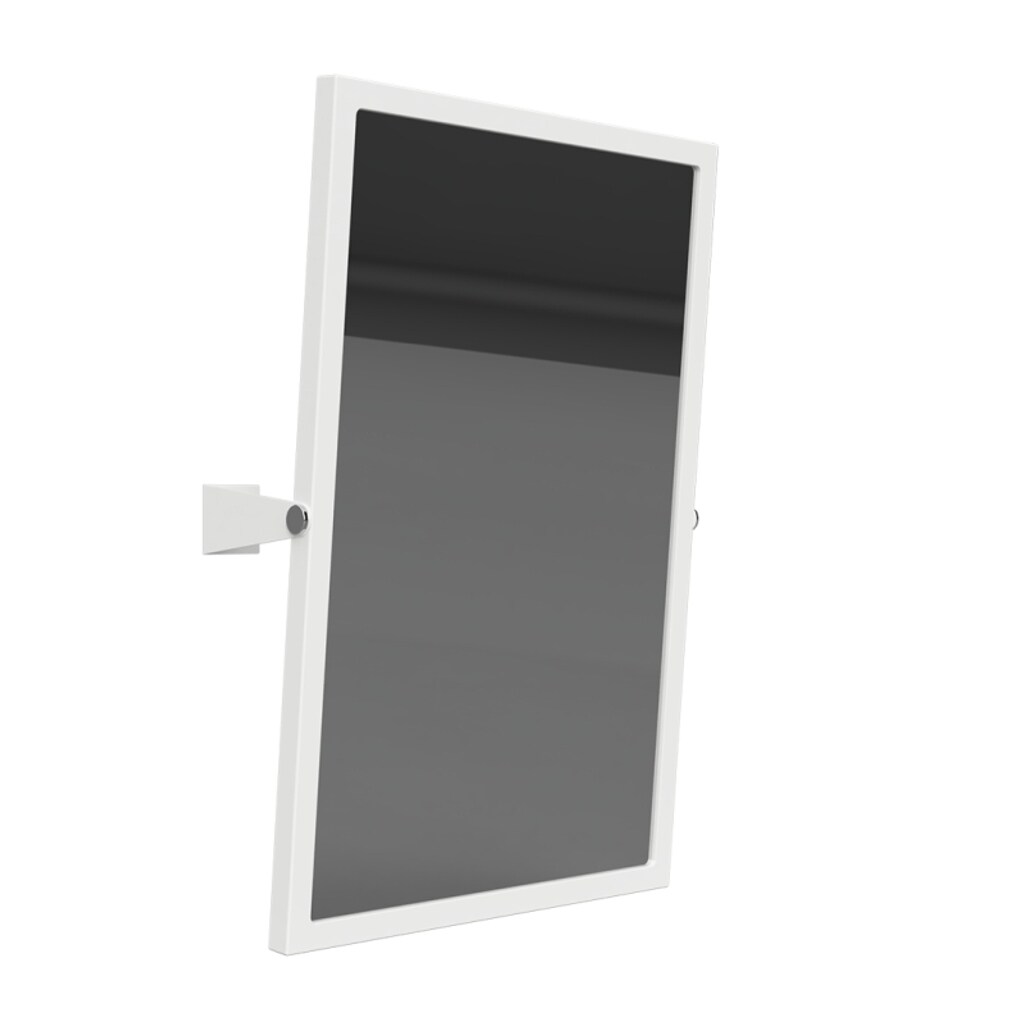 Brillantbad BELP Kippspiegel Stahl Wei&szlig; 400x600x120 mm f&uuml;r Bad & WC >> zum Bohren 