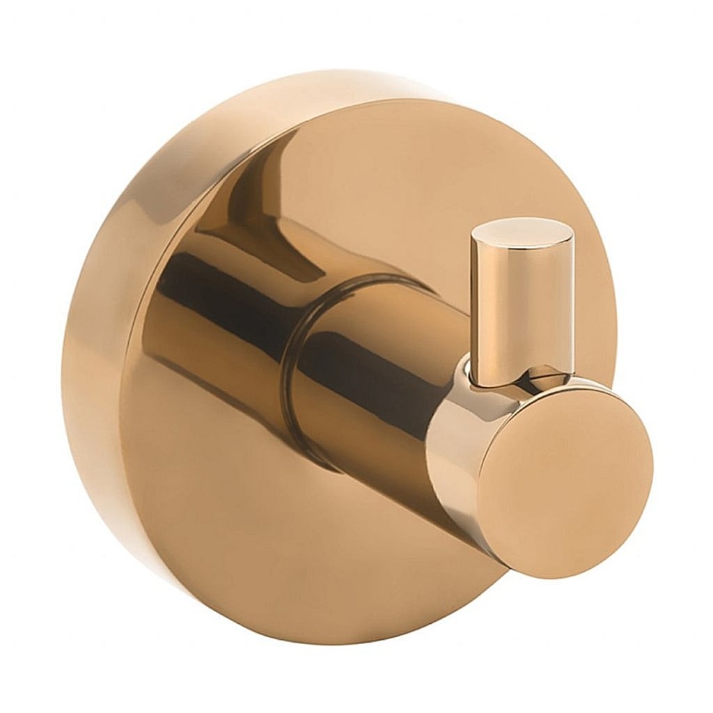 Brillantbad BORAL Kleiderhaken Messing Gold Kupfer poliert 55x55x50 mm f&uuml;r Bad & K&uuml;che >> zum Bohren oder Kleben* 