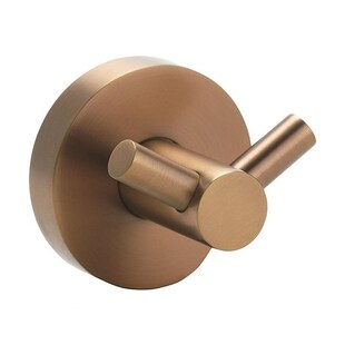 Brillantbad BAMBER Doppelkleiderhaken Messing Gold Kupfer matt 55x55x50 mm für Bad & Küche >> zum Bohren oder Kleben* 