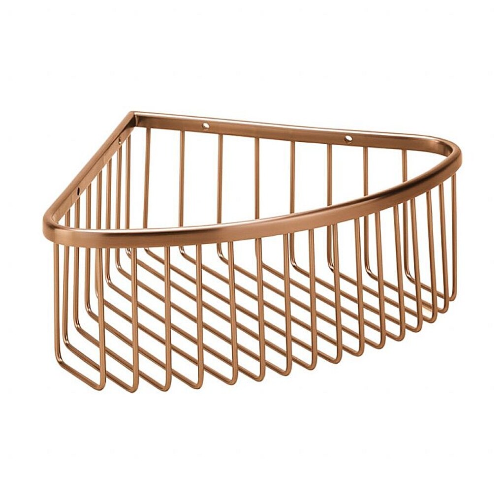 Brillantbad BAMBER Eckseifenkorb Messing Gold Kupfer matt 265x90x205 mm f&uuml;r Bad & K&uuml;che >> zum Bohren 
