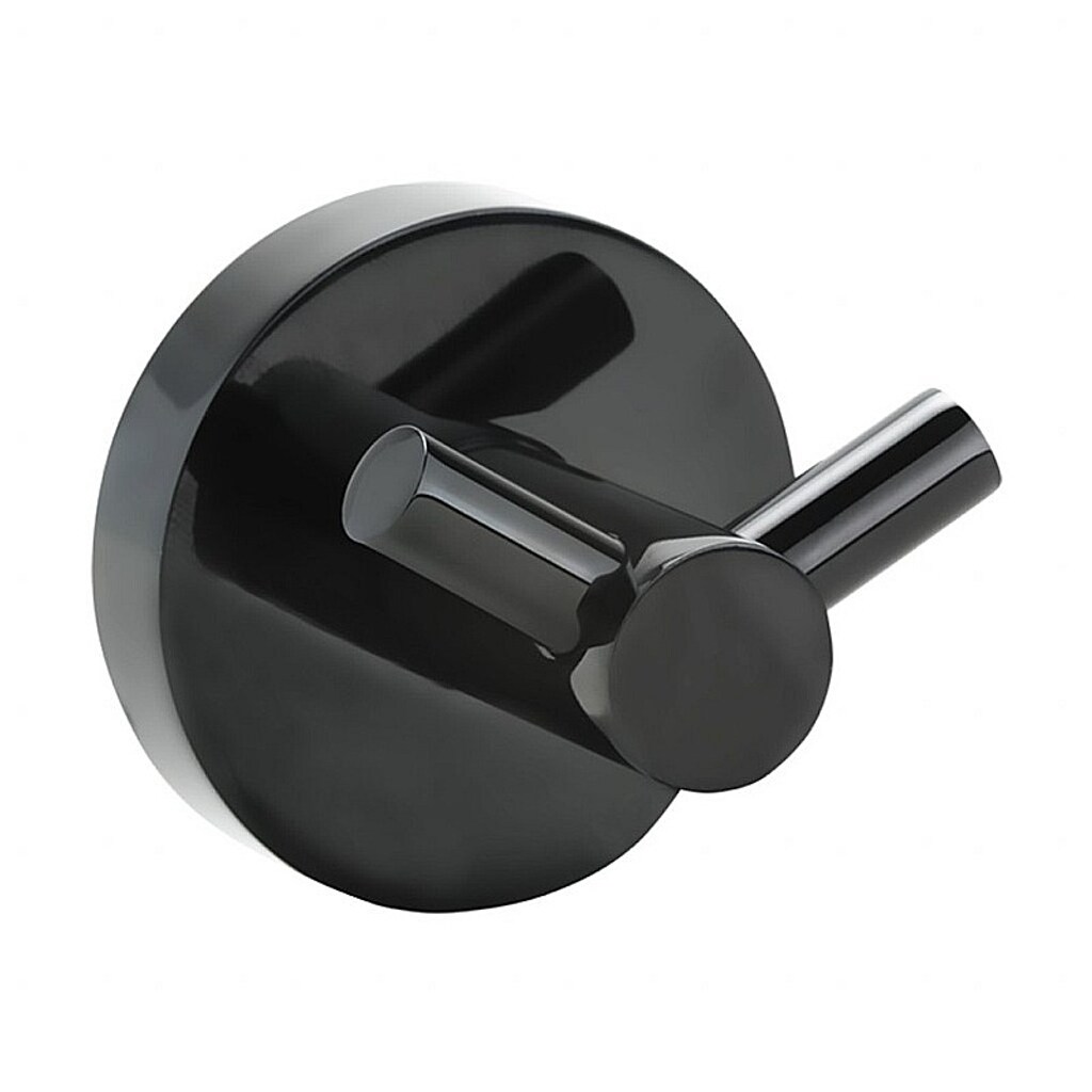 Brillantbad BEMATIT Doppelkleiderhaken Messing Metallic Grau poliert 55x55x50 mm f&uuml;r Bad & K&uuml;che >> zum Bohren oder Kleben* 