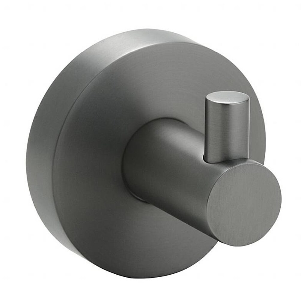 Brillantbad BAPHIT Kleiderhaken Messing Metallic Grau matt 55x55x50 mm f&uuml;r Bad & K&uuml;che >> zum Bohren oder Kleben* 