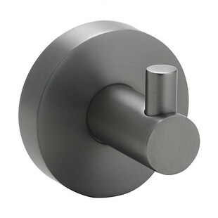 Brillantbad BAPHIT Kleiderhaken Messing Metallic Grau matt 55x55x50 mm für Bad & Küche >> zum Bohren oder Kleben* 