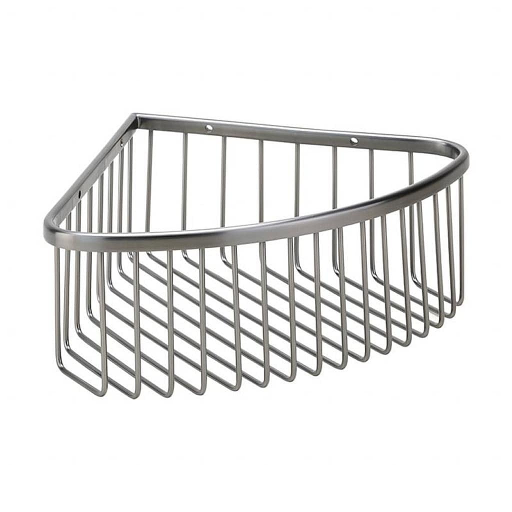 Brillantbad BAPHIT Eckseifenkorb Messing Metallic Grau matt 265x90x205 mm f&uuml;r Bad & K&uuml;che >> zum Bohren 