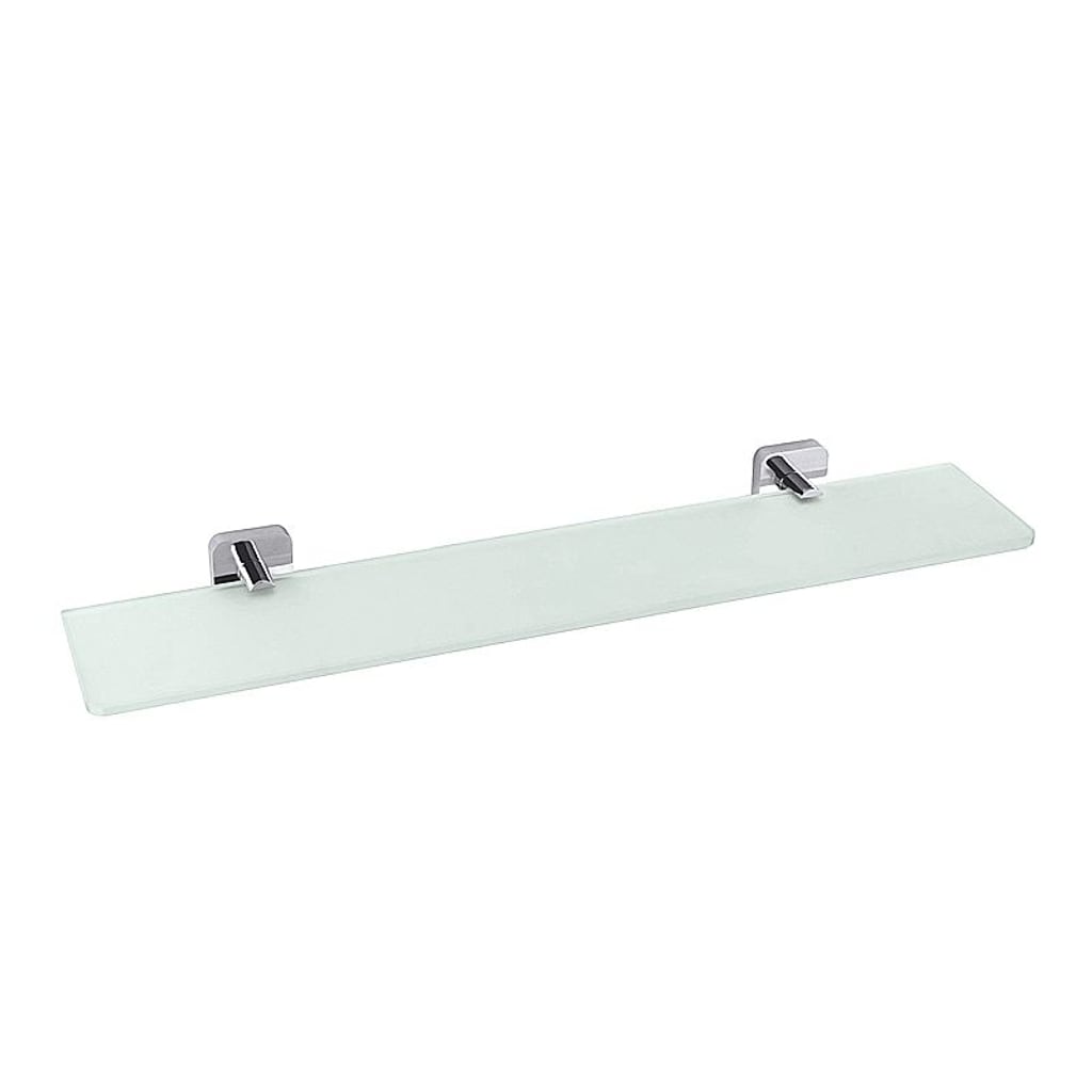 Brillantbad BASI Glasablage Messing Glas Chrom poliert 600x50x132 mm f&uuml;r Bad & WC >> zum Bohren 