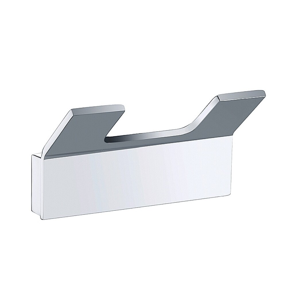 Brillantbad BOLO Doppelkleiderhaken Messing Chrom poliert 83x46x33 mm f&uuml;r Bad & K&uuml;che >> zum Bohren 