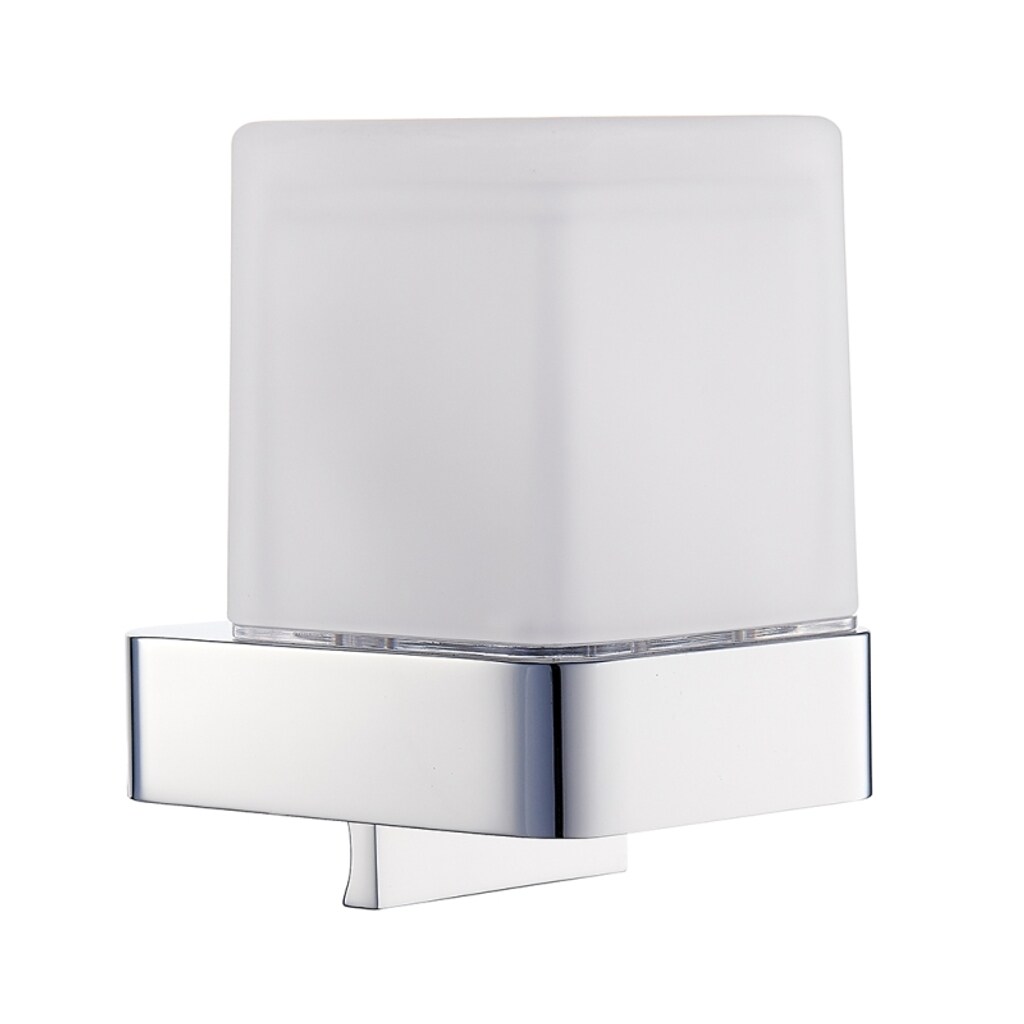 Brillantbad BOLO Glasseifenspender Messing Glas Chrom poliert 75x116x95 mm, 200 ml f&uuml;r Bad & K&uuml;che >> zum Bohren 