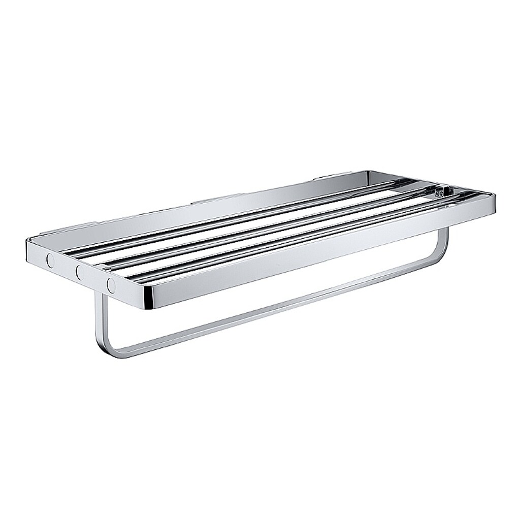 Brillantbad BOLO Handtuchablage Messing Chrom poliert 600x108x255 mm f&uuml;r Bad & WC >> zum Bohren 