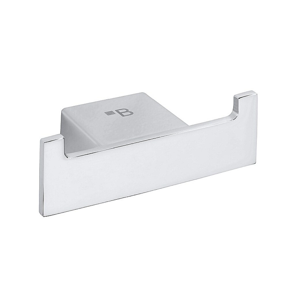 Brillantbad BIA Doppelkleiderhaken Messing Chrom 80x28x39 mm f&uuml;r Bad & K&uuml;che >> zum Bohren 