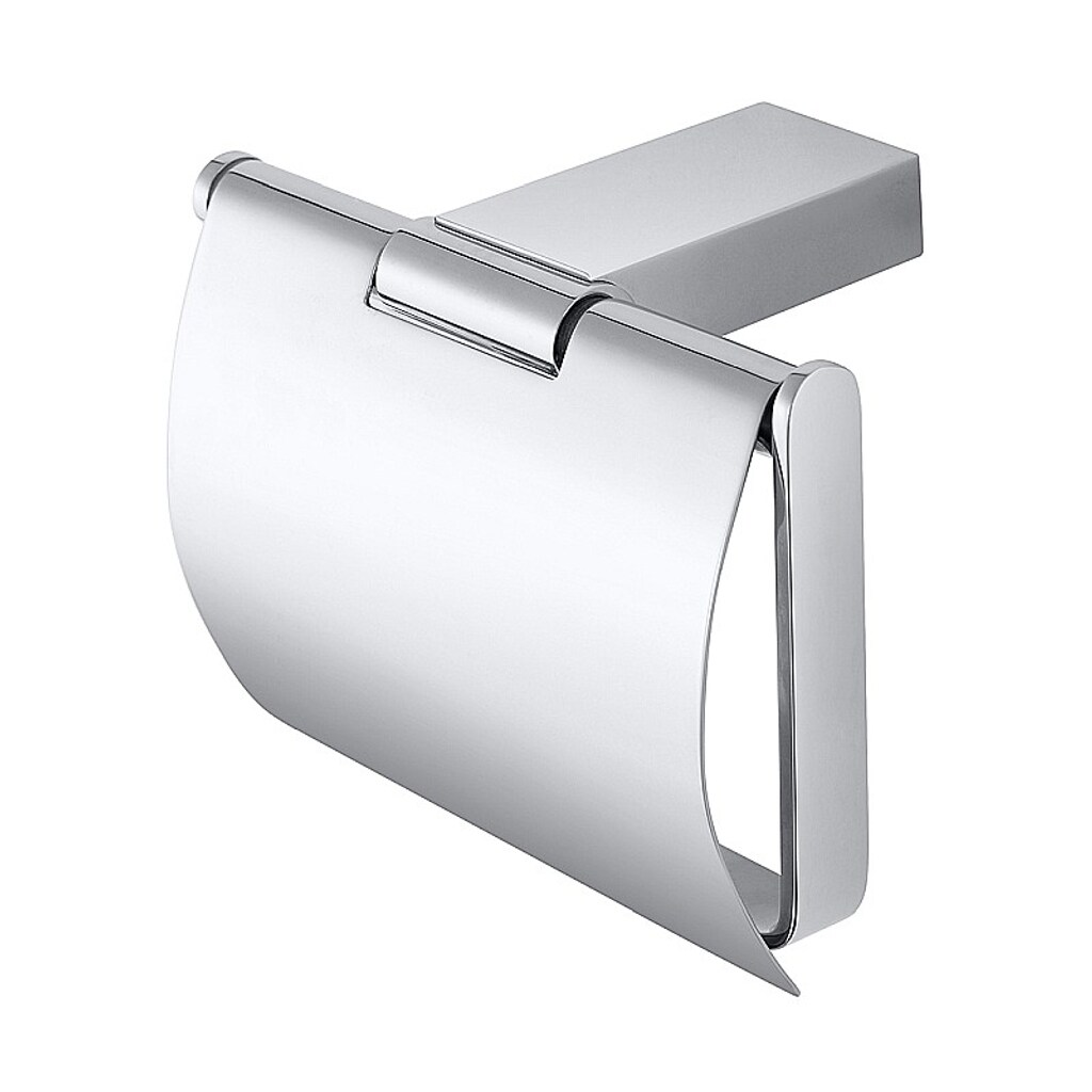Brillantbad BIA Papierrollenhalter mit Deckel Messing Chrom 130x95x90 mm f&uuml;r Bad & WC >> zum Bohren 