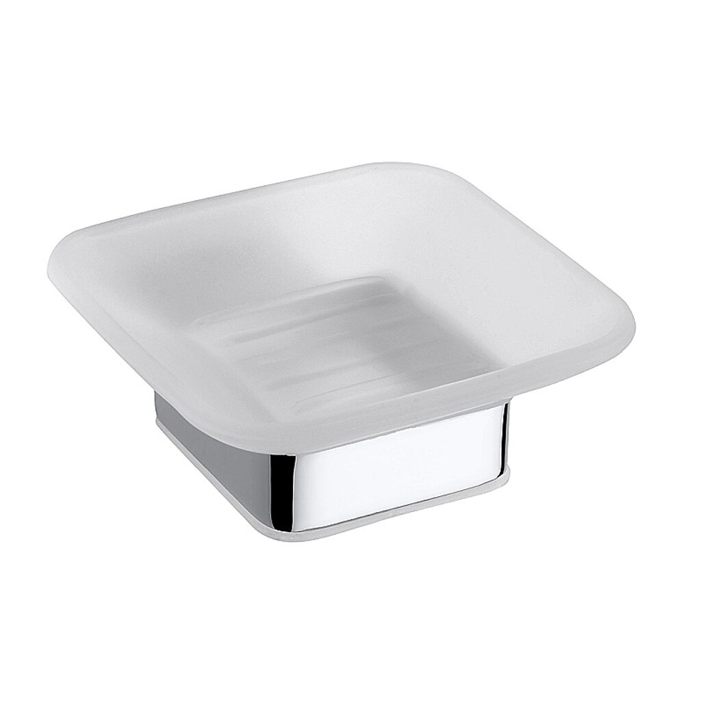 Brillantbad BIA Glasseifenablage Messing Glas Chrom 103x42x117 mm f&uuml;r Bad & K&uuml;che >> zum Bohren 