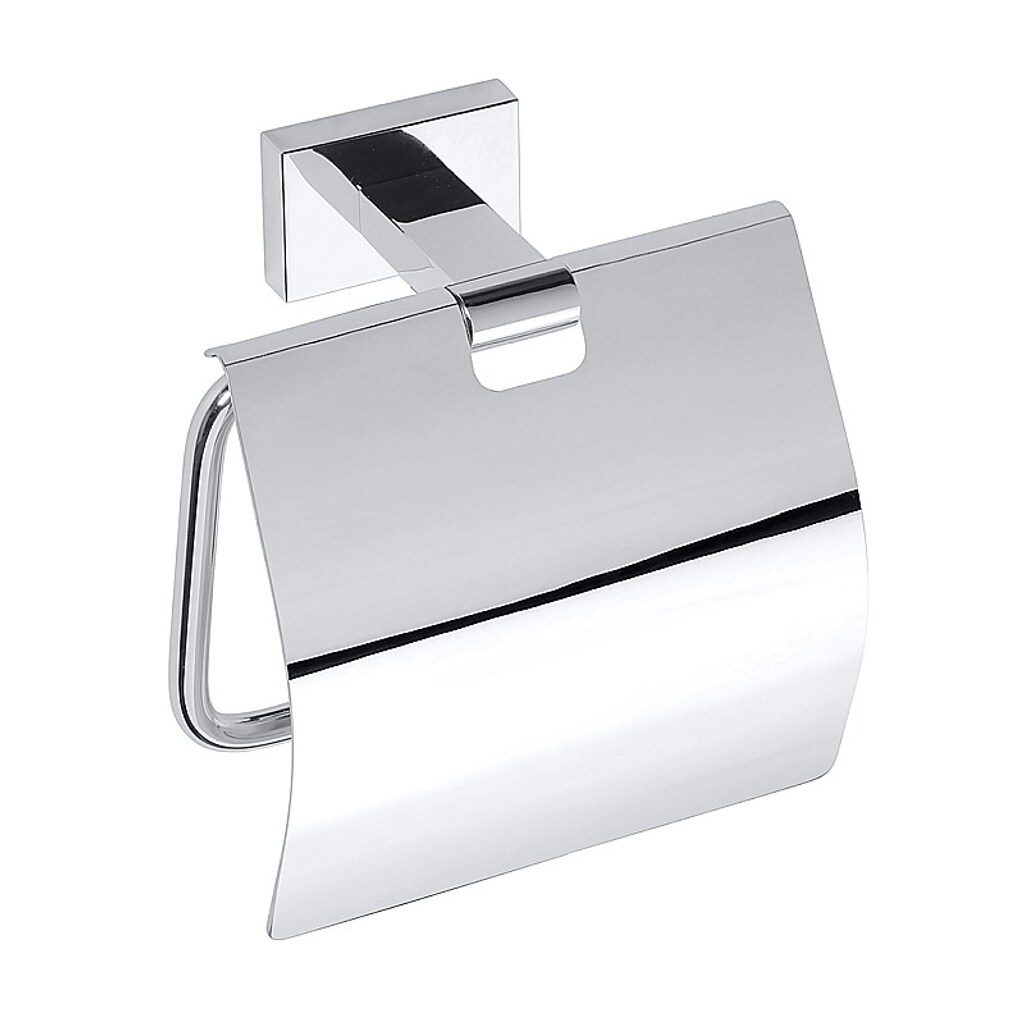 Brillantbad BASA Papierrollenhalter mit Deckel Messing Chrom 125x125x65 mm für Bad & WC >> zum Bohren