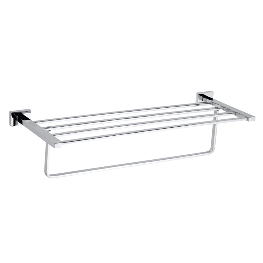 Brillantbad BASA Handtuchablage Messing Chrom 585x140x210 mm f&uuml;r Bad & WC >> zum Bohren 