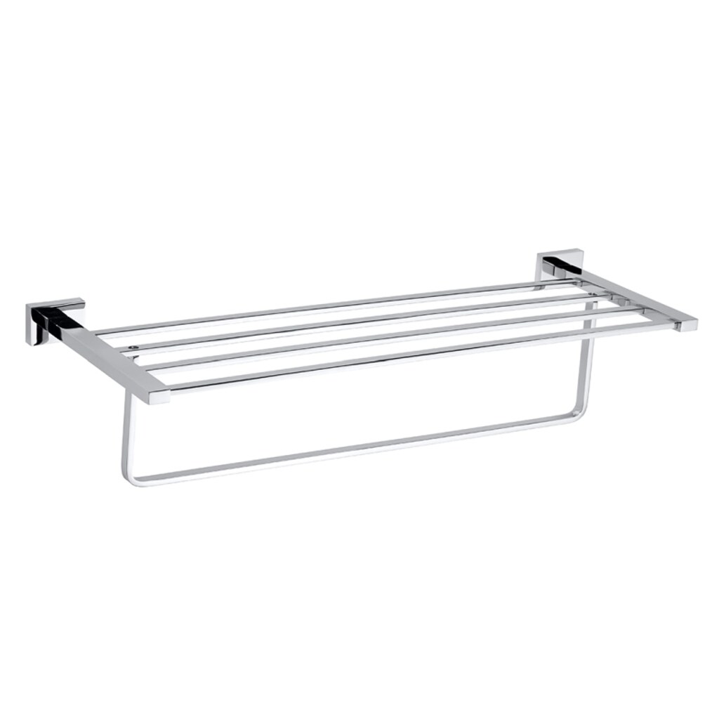 Brillantbad BASA Handtuchablage Messing Chrom 585x140x210 mm für Bad & WC >> zum Bohren