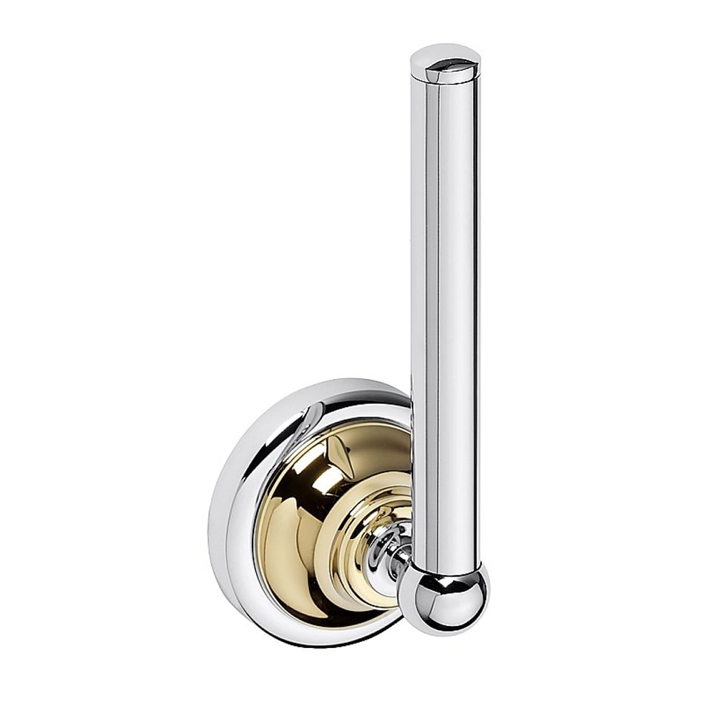 Brillantbad BETRO GOLD Reservepapierrollenhalter Messing Gold Chrom 65x170x65 mm f&uuml;r Bad & WC >> zum Bohren 