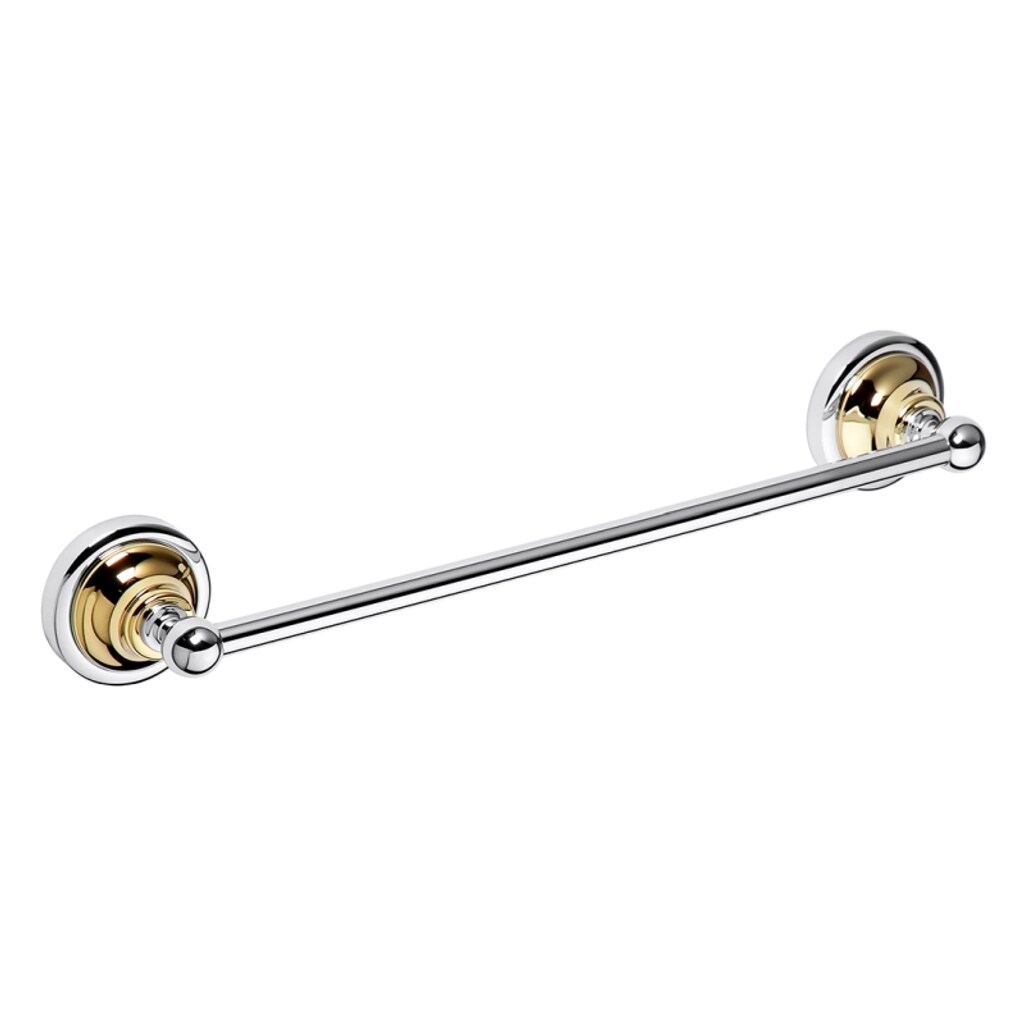 Brillantbad BETRO GOLD Handtuchhalter Messing Gold Chrom 365x65x65 mm f&uuml;r Bad & WC >> zum Bohren 