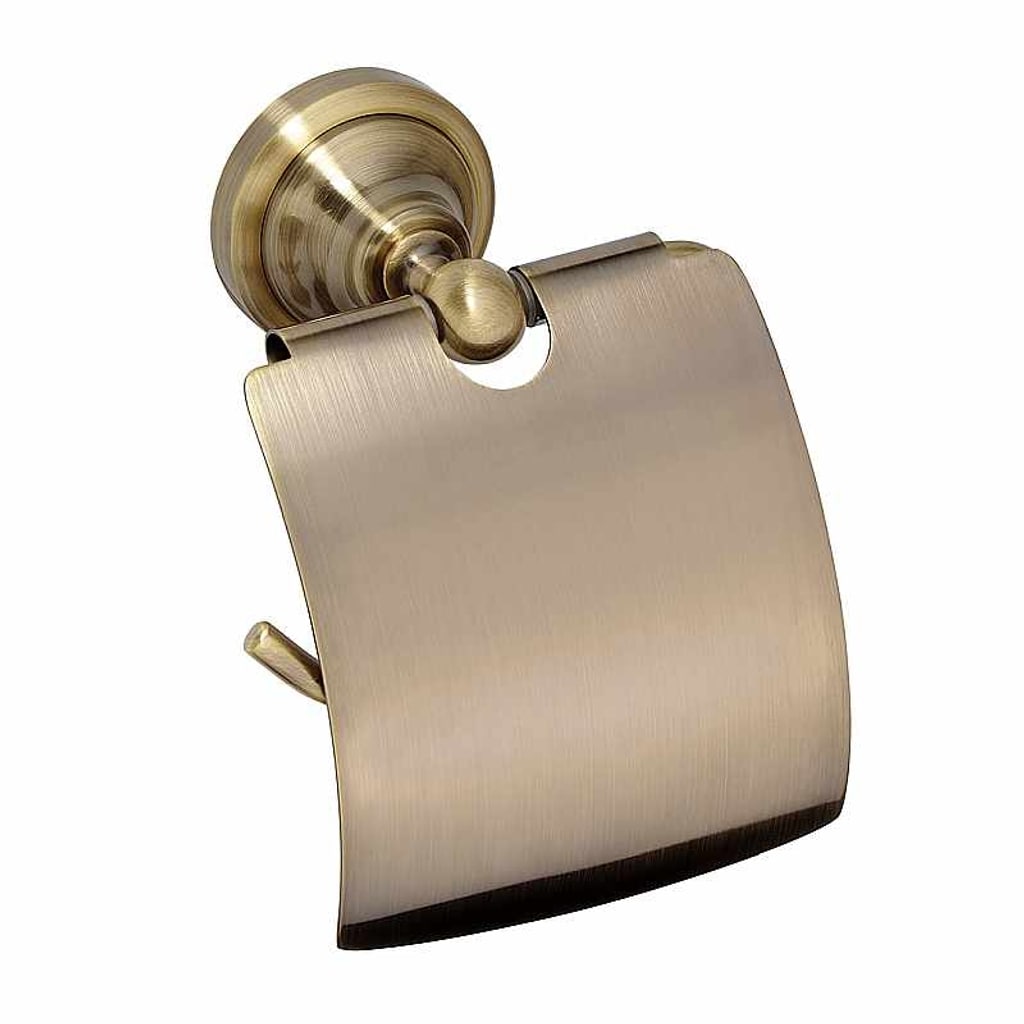 Brillantbad BETRO BRONZE Papierrollenhalter mit Deckel Messing Bronze 140x150x100 mm f&uuml;r Bad & WC >> zum Bohren 