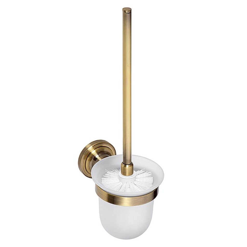 Brillantbad BETRO BRONZE WC-B&uuml;rstengarnitur Messing Glas Bronze 110x360x145 mm f&uuml;r Bad & WC >> zum Bohren 