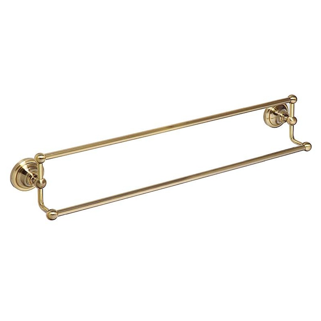 Brillantbad BETRO BRONZE Doppelhandtuchhalter Messing Bronze 665x125x115 mm f&uuml;r Bad & K&uuml;che >> zum Bohren 