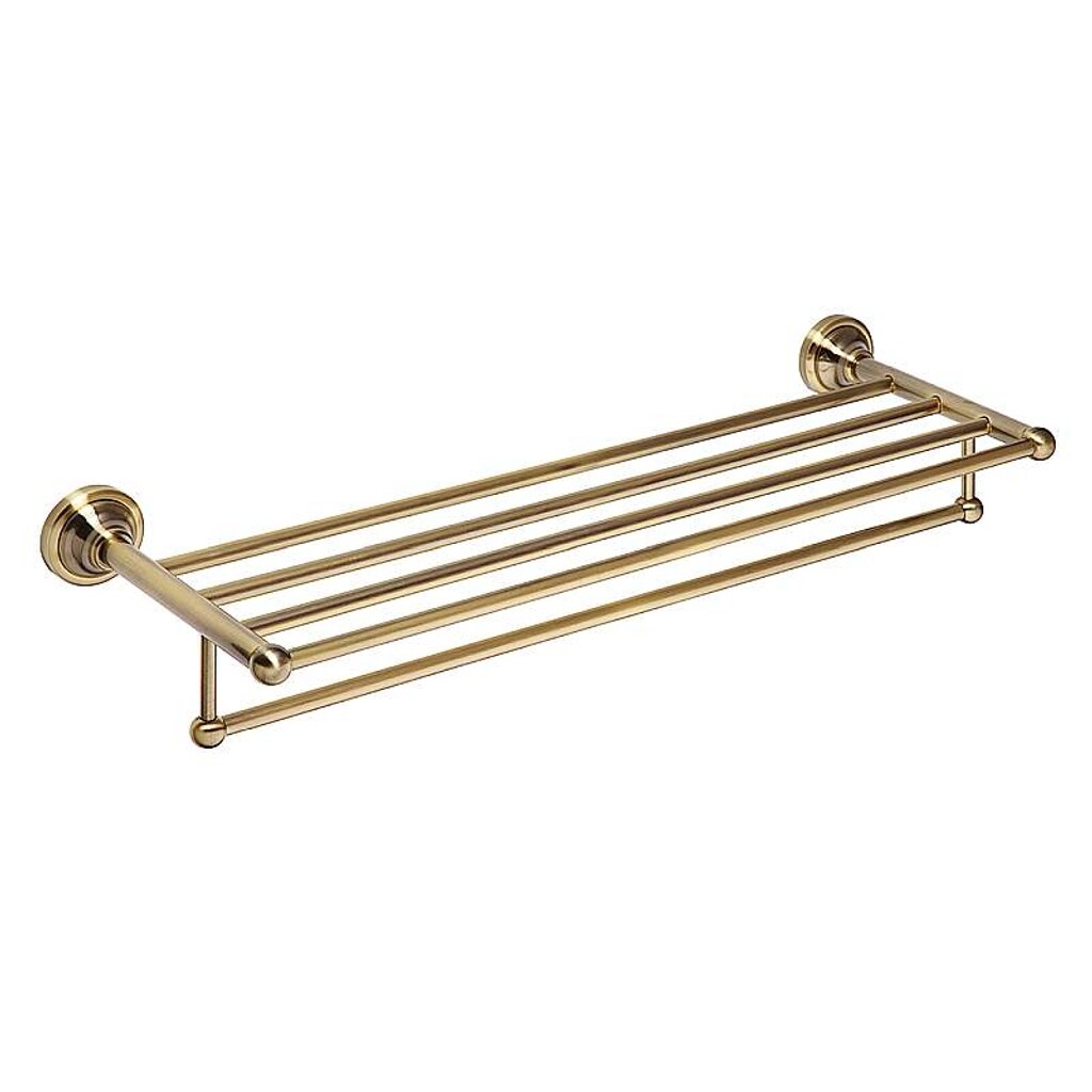 Brillantbad BETRO BRONZE Handtuchablage Messing Bronze 665x120x225 mm f&uuml;r Bad & K&uuml;che >> zum Bohren 