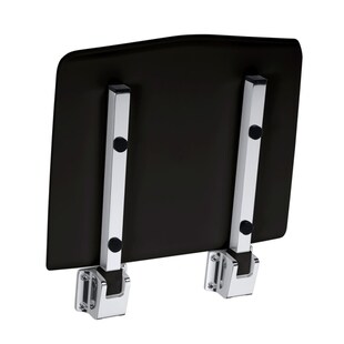 Brillantbad BELP Duschklappsitz Edelstahl poliert Kunststoff Schwarz 350x70x335 mm, 120 kg Traglast für Bad & WC >> zum Bohren 