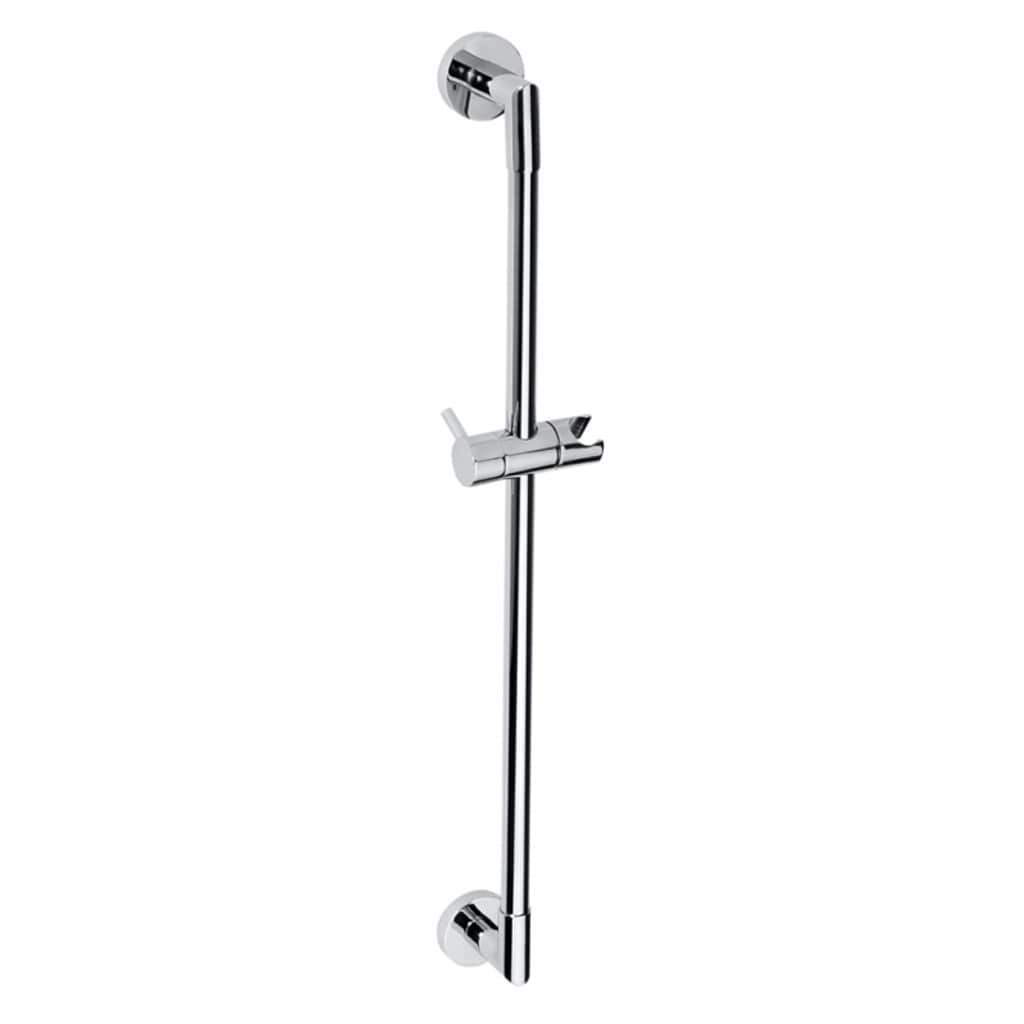 Brillantbad BELP Duschstange mit Halterung Messing Chrom 90x650x70 mm f&uuml;r Bad & WC >> zum Bohren 
