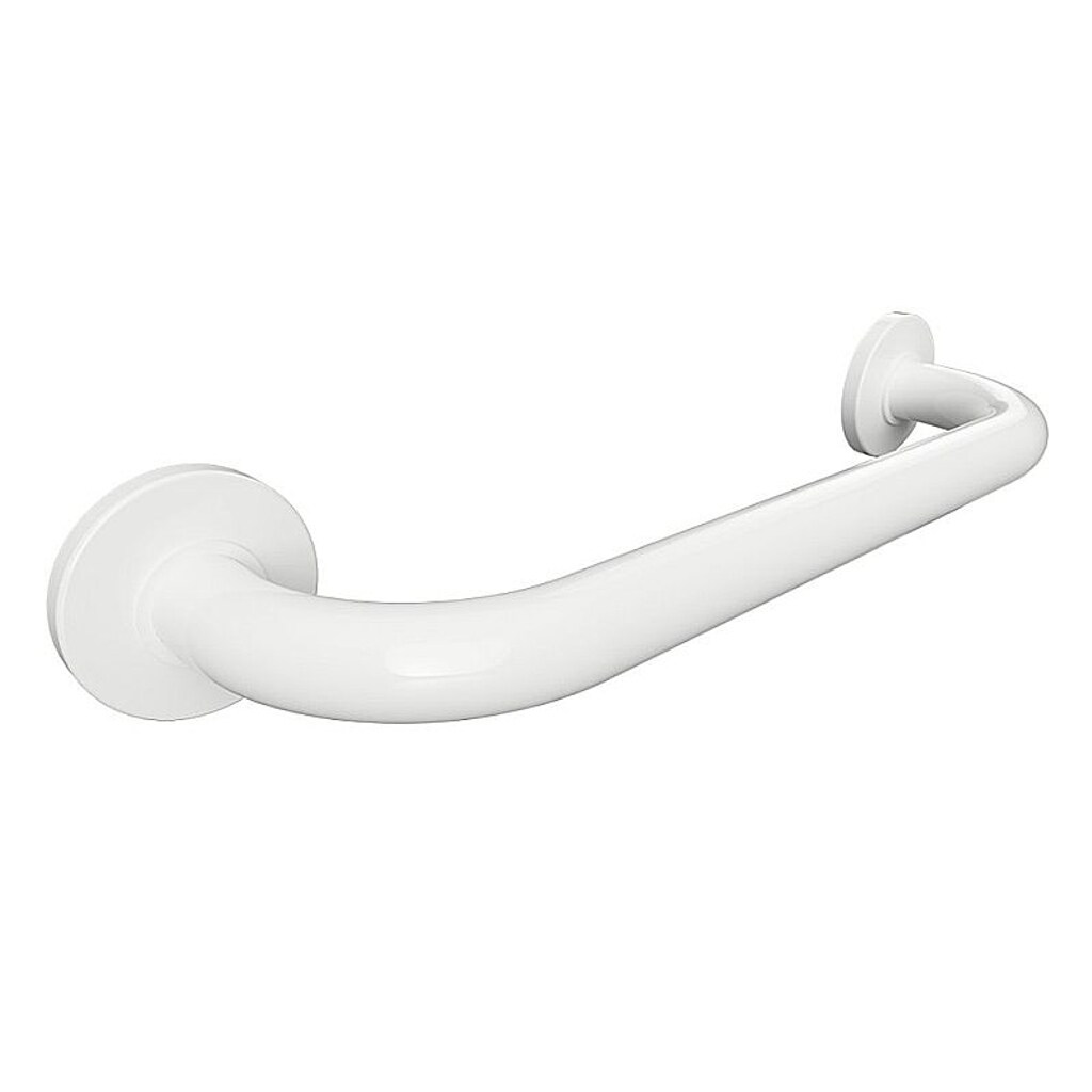 Brillantbad BELP Haltegriff Eisen Wei&szlig; mit Abdeckung 480x80x106 mm, 120 kg Traglast f&uuml;r Bad & WC >> zum Bohren 