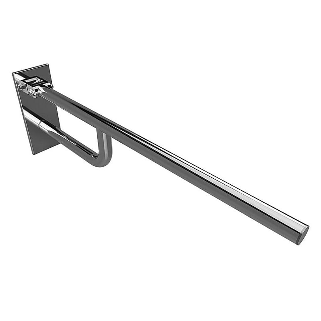 Brillantbad BELP St&uuml;tzklappgriff Edelstahl poliert mit Abdeckung 100x250x760 mm, 120 kg Traglast f&uuml;r Bad & WC >> zum Bohren 