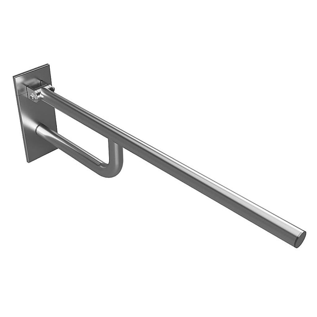 Brillantbad BELP St&uuml;tzklappgriff Edelstahl geb&uuml;rstet mit Abdeckung 100x250x850 mm, 120 kg Traglast f&uuml;r Bad & WC >> zum Bohren 