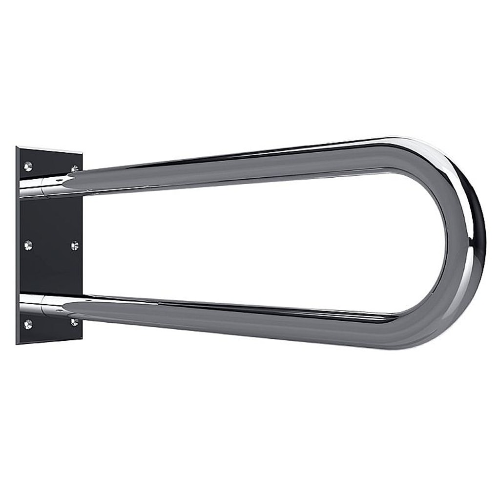 Brillantbad BELP St&uuml;tzgriff in U-Form Edelstahl poliert 100x250x616 mm, 120 kg Traglast f&uuml;r Bad & WC >> zum Bohren 