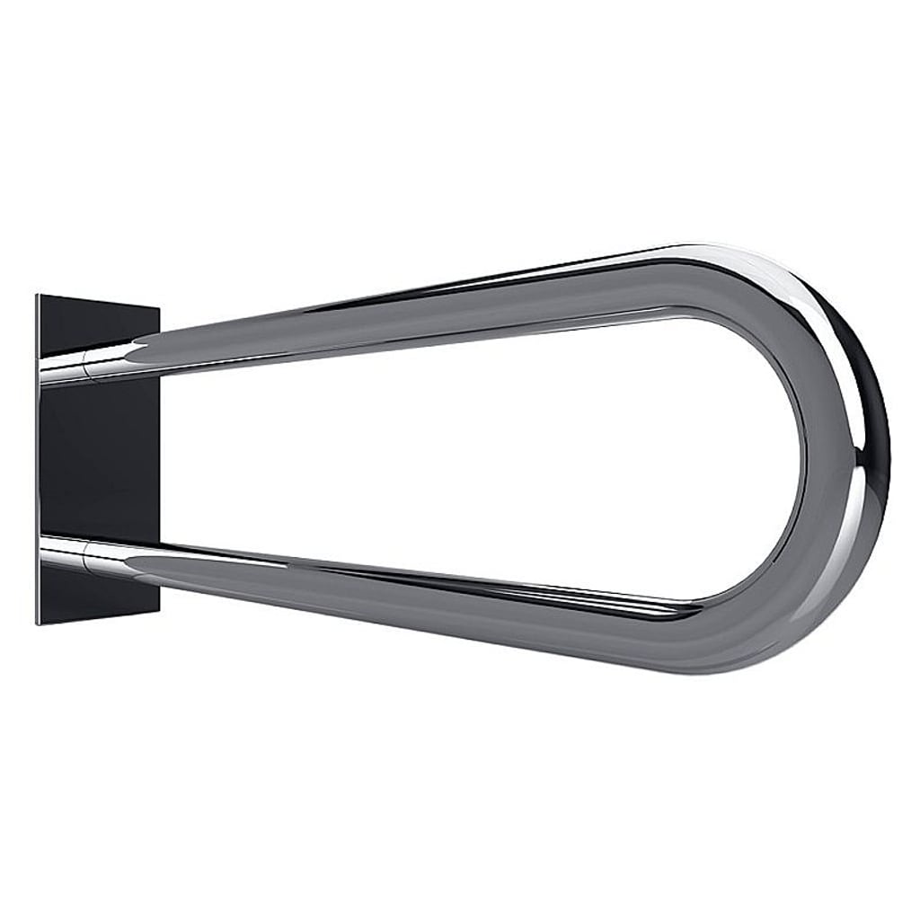 Brillantbad BELP St&uuml;tzgriff in U-Form Edelstahl poliert mit Abdeckung 100x250x616 mm, 120 kg Traglast f&uuml;r Bad & WC >> zum Bohren 