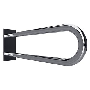 Brillantbad BELP Stützgriff in U-Form Edelstahl poliert mit Abdeckung 100x250x616 mm, 120 kg Traglast für Bad & WC >> zum Bohren 