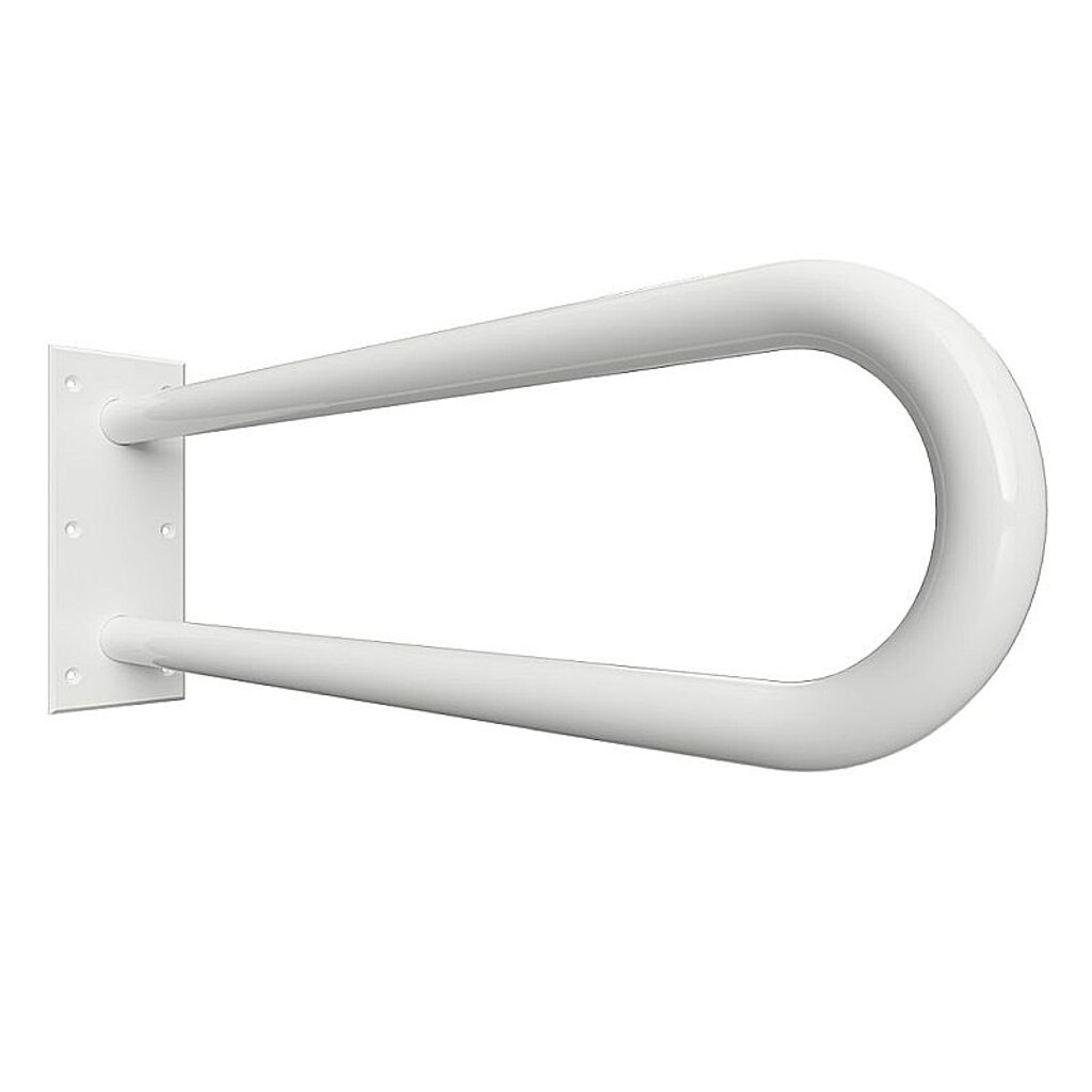Brillantbad BELP St&uuml;tzgriff in U-Form Eisen Wei&szlig; 100x250x616 mm, 120 kg Traglast f&uuml;r Bad & WC >> zum Bohren 