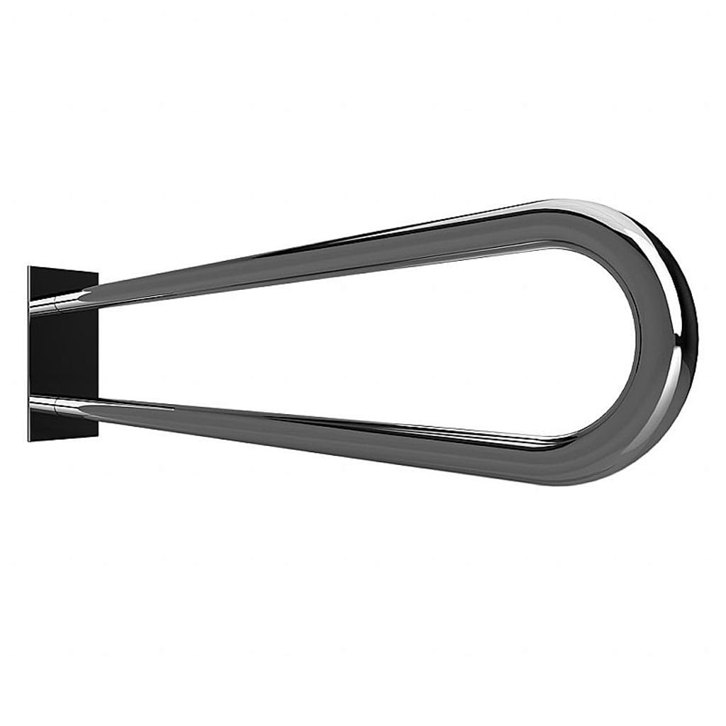 Brillantbad BELP St&uuml;tzgriff in U-Form Edelstahl poliert mit Abdeckung 100x250x766 mm, 120 kg Traglast f&uuml;r Bad & WC >> zum Bohren 