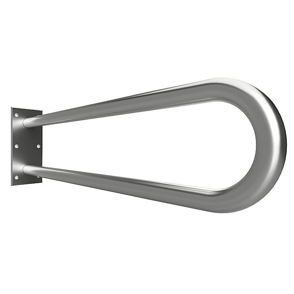 Brillantbad BELP St&uuml;tzgriff in U-Form Edelstahl geb&uuml;rstet 100x250x766 mm, 120 kg Traglast f&uuml;r Bad & WC >> zum Bohren 
