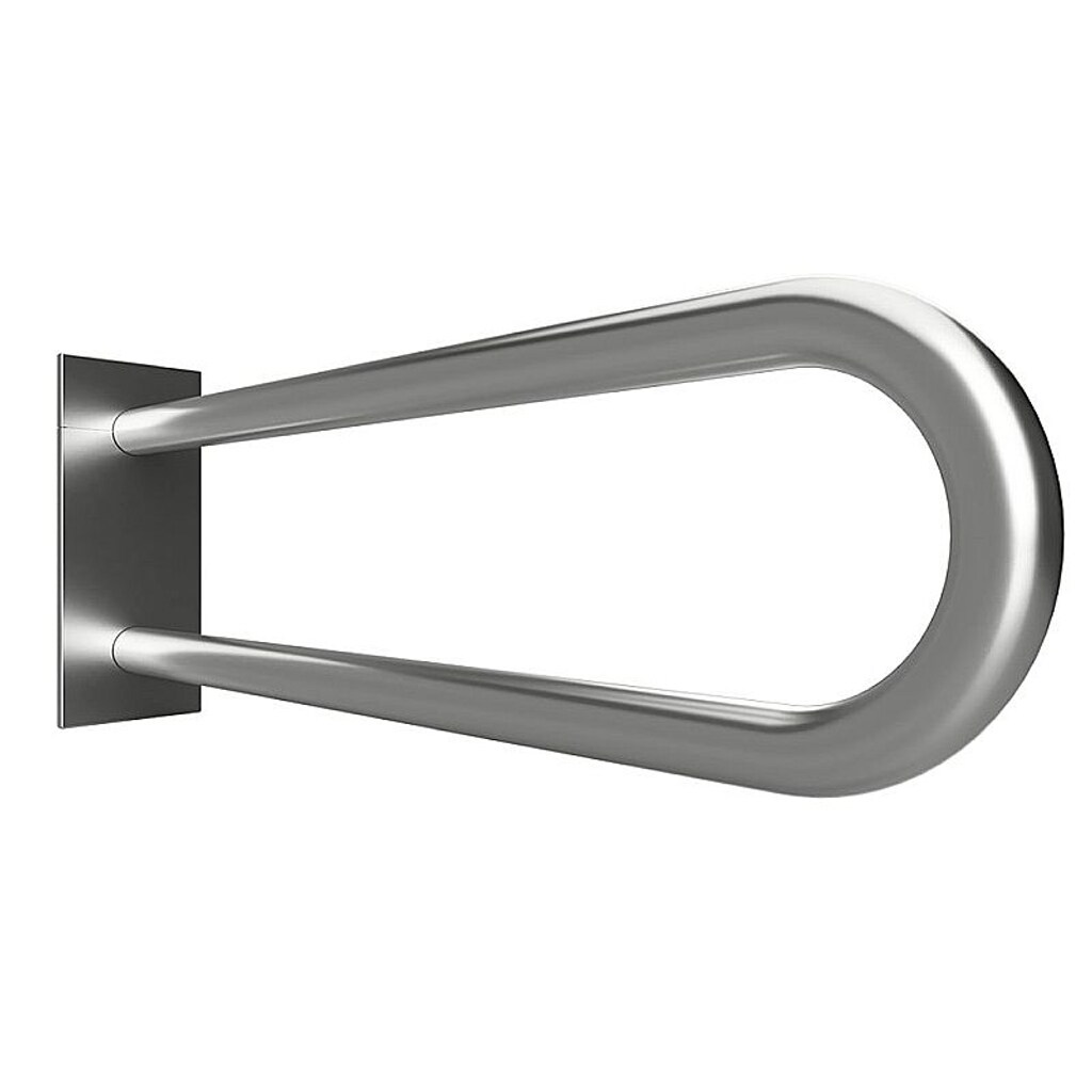 Brillantbad BELP St&uuml;tzgriff in U-Form Edelstahl geb&uuml;rstet mit Abdeckung 100x250x766 mm, 120 kg Traglast f&uuml;r Bad & WC >> zum Bohren 