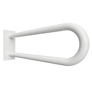 Brillantbad BELP Stützgriff in U-Form Eisen Weiß mit Abdeckung 100x250x766 mm, 120 kg Traglast für Bad & WC >> zum Bohren 