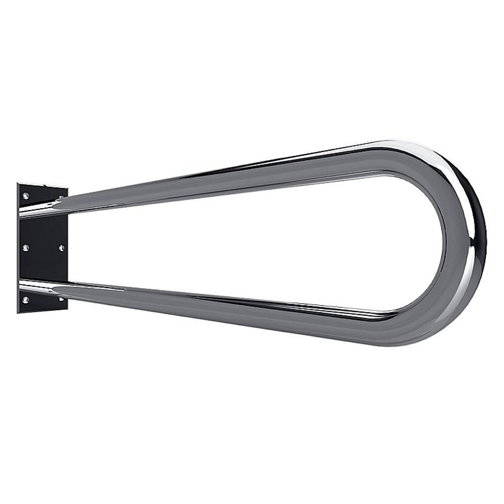 Brillantbad BELP St&uuml;tzgriff in U-Form Edelstahl poliert 100x250x829 mm, 120 kg Traglast f&uuml;r Bad & WC >> zum Bohren 