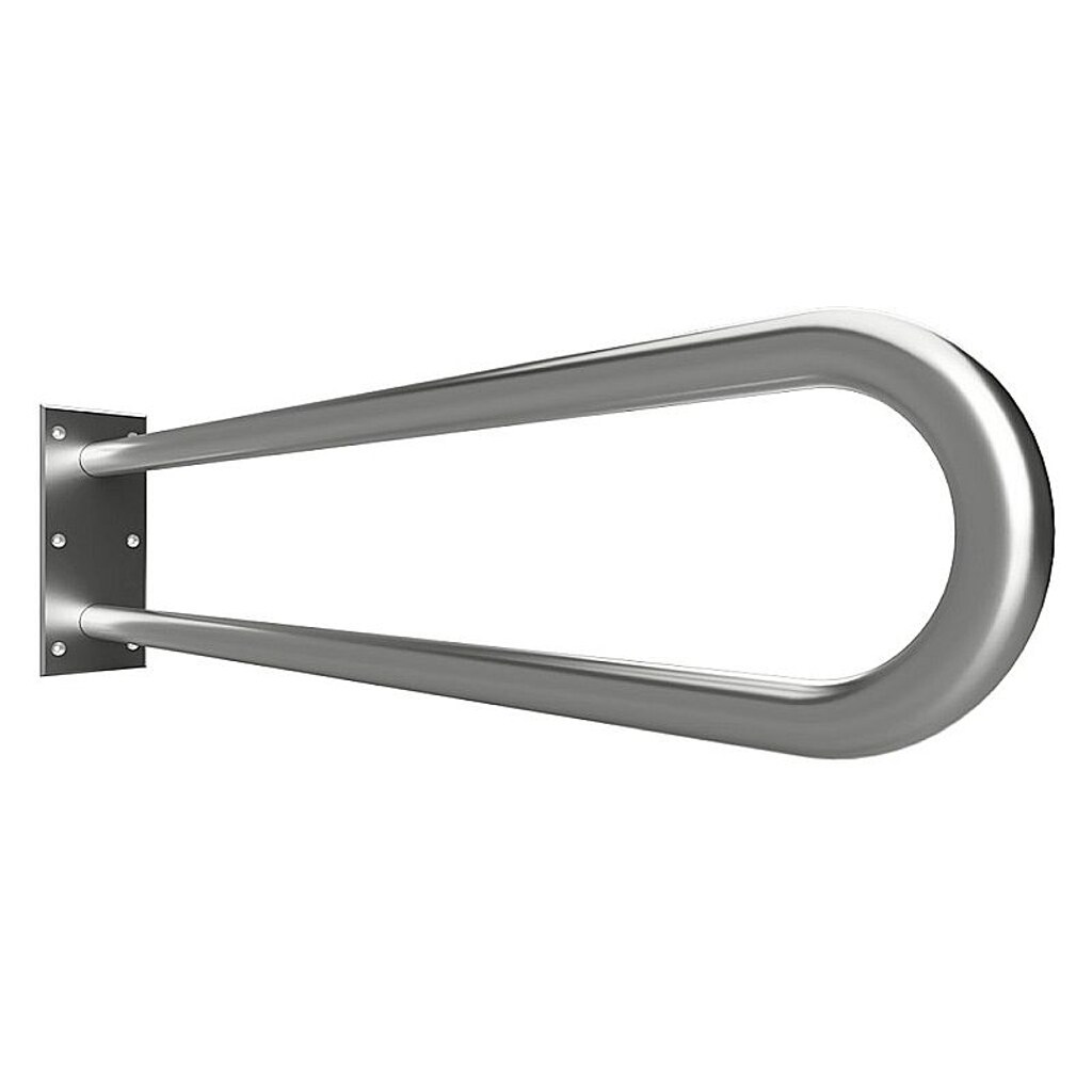 Brillantbad BELP St&uuml;tzgriff in U-Form Edelstahl geb&uuml;rstet 100x250x829 mm, 120 kg Traglast f&uuml;r Bad & WC >> zum Bohren 