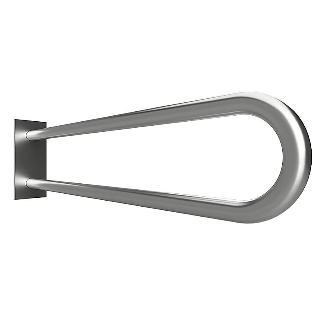 Brillantbad BELP St&uuml;tzgriff in U-Form Edelstahl geb&uuml;rstet mit Abdeckung 103x253x829 mm, 120 kg Traglast f&uuml;r Bad & WC >> zum Bohren 