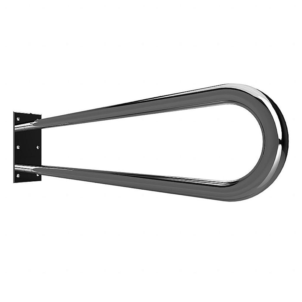 Brillantbad BELP St&uuml;tzgriff in U-Form Edelstahl poliert 100x250x866 mm, 120 kg Traglast f&uuml;r Bad & WC >> zum Bohren 