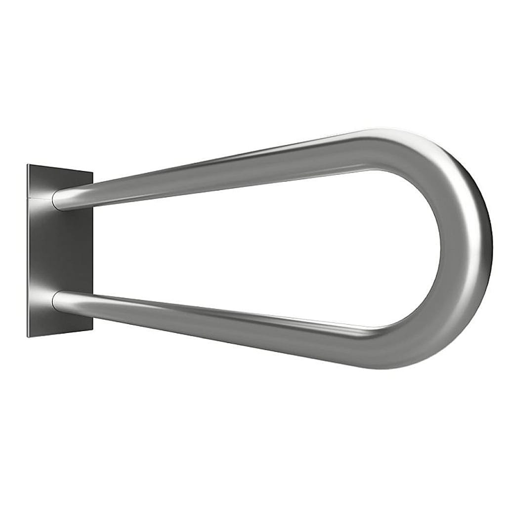 Brillantbad BELP St&uuml;tzgriff in U-Form Edelstahl geb&uuml;rstet mit Abdeckung 103x253x866 mm, 120 kg Traglast f&uuml;r Bad & WC >> zum Bohren 